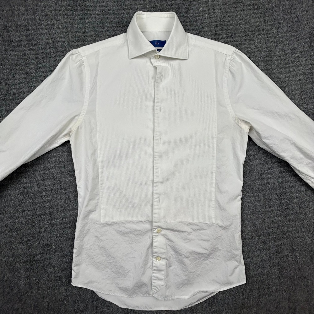 Suitsupply Jort Tuxedo Shirt Mens 38 15 White Egyptian Cotton Extra Slim 3632